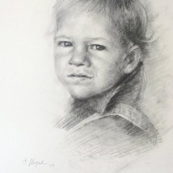 Carol Vogel Fine Art Studio - Portrait Drawing by Carol Vogelp Commissioned Portrait Drawing