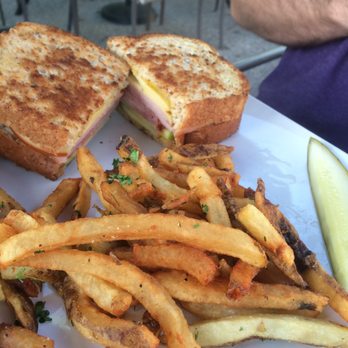 Cafe Mirage - ham/apple/gouda panini with fries - New American Near Me - Ocean City, Maryland