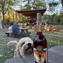 Lost Trail Winery - Our little boy Tucker eyeballing the wine