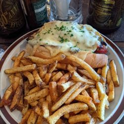 The Golden Pigeon - Vegetarian Philly cheesesteak with mushrooms, peppers and onions instead of steak