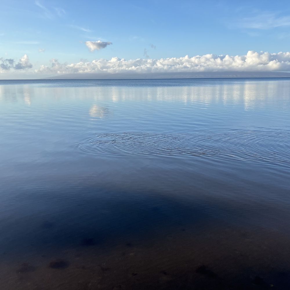 Morning view of Maui from Molokai.