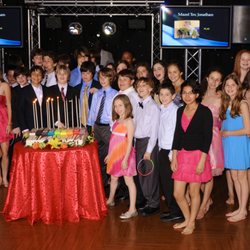 Alex Lowy Photography - Jonathan's friends at the Bar Mitzvah "Candle Lighting" - Main Line Reform Temple