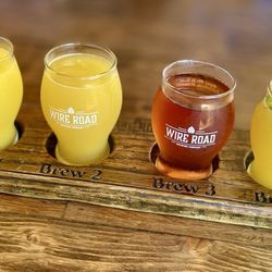 Wire Road Brewing - Mimosa tasting in the morning on select days. Also a breakfast food truck was there for breakfast burritos.