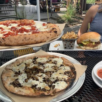 Lost Province Brewing - Gluten Free Fun Guy and Pepperoni and Peppers Regular on top. - Pizza Near Me - Boone, North Carolina