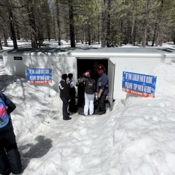 Cold stream Adventures - There was a ton of snow when we went. Their trailers and surrounding areas were covered.