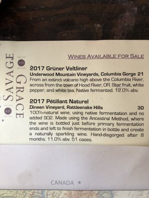 Savage Grace Wines by null