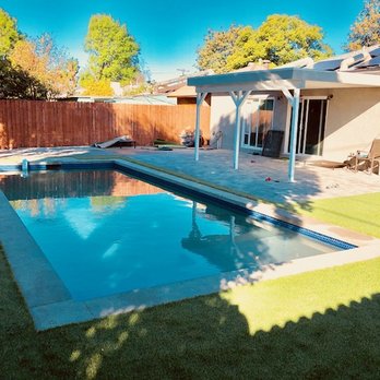 EcoGrass - Completed back yard with EcoGrass turf installed - Artificial Turf Near Me - Reseda, California