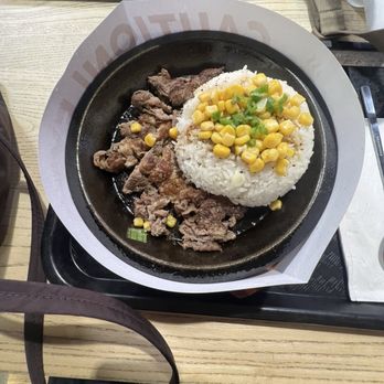 Sizzlin’ Place - large beef rice plate - Noodles Near Me - Rancho Cucamonga, California