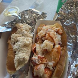 Lobster roll and crab roll Lobster roll and crab roll