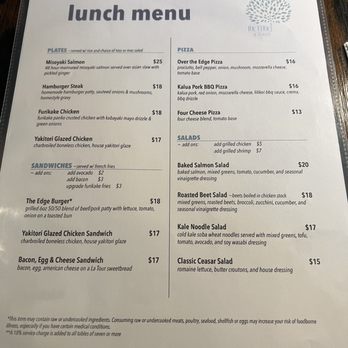 The Edge At 31 North - Lunch Menu - Asian Fusion Near Me - Urban Honolulu, Hawaii The Edge At 31 North - Lunch Menu - Asian Fusion Near Me - Urban Honolulu, Hawaii