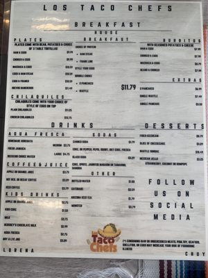 Menu photo 5 Los Taco Chefs Mesa, AZ