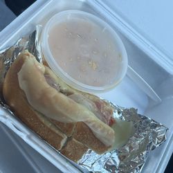 Queenz Bistro and Diner - Meatball sub w/ Mac and cheese