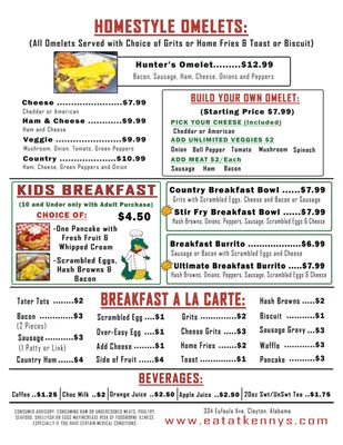 Menu photo 7 Kennys Hwy 198 Diner Clayton, AL Menu photo 7 Kennys Hwy 198 Diner Clayton, AL
