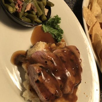 Crossroads Bar & Grille - Pork tenderloin with Home-Style Green Beans - Bars Near Me - Flowery Branch, Georgia Crossroads Bar & Grille - Pork tenderloin with Home-Style Green Beans - Bars Near Me - Flowery Branch, Georgia