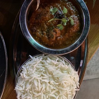 TUMBI Craft Indian Kitchen - Saffron Rice Kashmiri Rogan Josh - Indian Near Me - Santa Monica, California