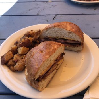 Hooked Cafe - Taylor Ham and cheese with home fries - Cafes Near Me - Belmar, New Jersey