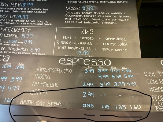 Menu photo 3 Cups Espresso & Cafe Bainbridge Island, WA