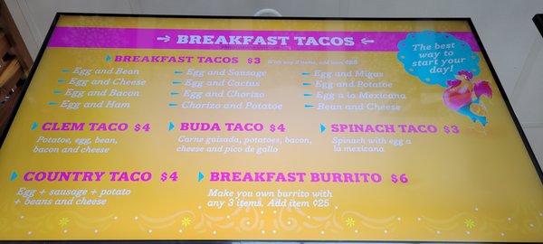 Menu photo 6 Taco Clem Buda, TX