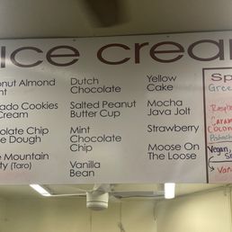 The ice cream menu is limited but delicious The ice cream menu is limited but delicious