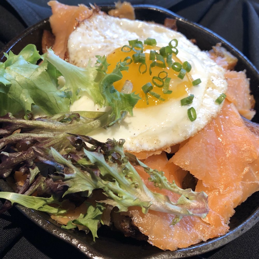 Breakfast skillet with salmon Breakfast skillet with salmon