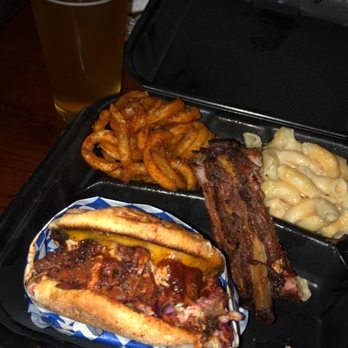 Ribs Against the Machine - Cold flavorless burger with soggy buns, cold ribs, bland Mac n cheese, disgusting fries. 1/5 The beer was good though! - Barbeque Near Me - Burbank, California Ribs Against the Machine - Cold flavorless burger with soggy buns, cold ribs, bland Mac n cheese, disgusting fries. 1/5 The beer was good though! - Barbeque Near Me - Burbank, California