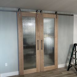 Rustic Blueprint - Everything to the left and right of these doors is bolted to drywall at the firm direction of James
