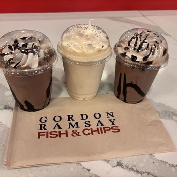 Gordon Ramsay Fish & Chips - Mini Biscoff Shake and MINI CHOCOLATE CHOCOLATE SHAKE - Fish & Chips Near Me - Washington, DC, District of Columbia