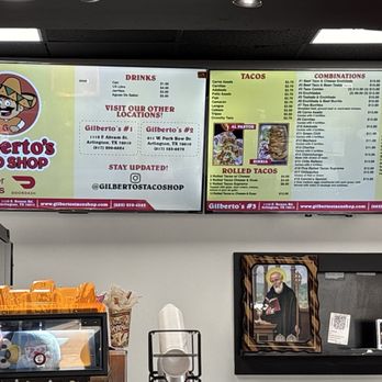 Gilberto’s Taco Shop - Menu - Mexican Near Me - Arlington, Texas