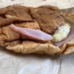 Donut Delight - Ham egg and cheese croissant
