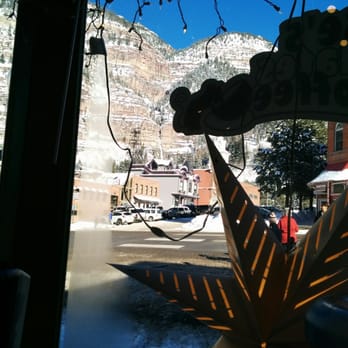 Mouses Chocolates & Coffee - View from the front window looking out - Coffee & Tea Near Me - Ouray, Colorado Mouses Chocolates & Coffee - View from the front window looking out - Coffee & Tea Near Me - Ouray, Colorado