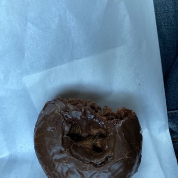 King's Donuts - Already had to take a bite, couldn't resist! Chocolate on chocolate, so delicious - Donuts Near Me - Hawthorne, California