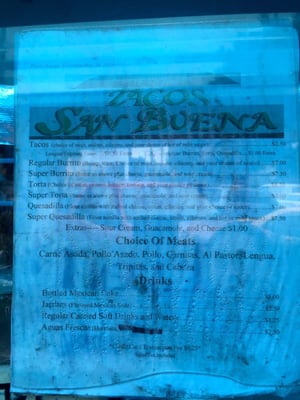 Menu photo 1 Tacos San Buena San Francisco, CA Menu photo 1 Tacos San Buena San Francisco, CA