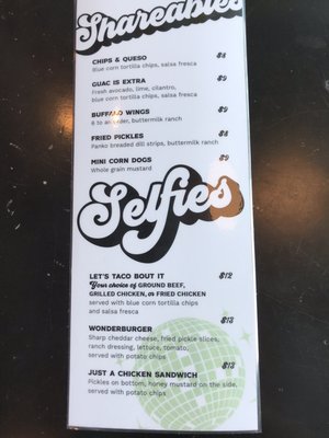 Menu photo 8 Wonder Bar Austin, TX