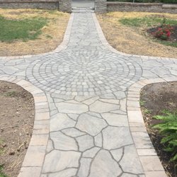 Sylvan Soul - New walk way with steps and columns   Belgrade pavers