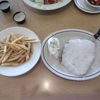 IHOP - Chicken Fried Steak, Red Skinned Mashed Potatoes, and French Fries. - Breakfast & Brunch Near Me - Catoosa, Oklahoma
