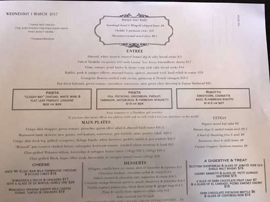 Menu photo 3 Floriditas Wellington, AUK Menu photo 3 Floriditas Wellington, AUK