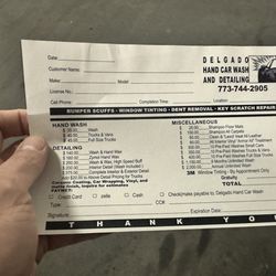 Delgado Hand Car Wash And Detailing - Prices