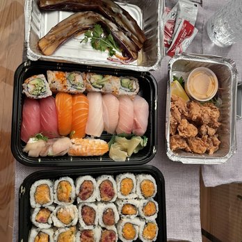 Symphony Sushi - Grilled Miso Eggplant, Sushi Deluxe, Kara-Age Fried, and Spicy Combo - Japanese Near Me - Boston, Massachusetts Symphony Sushi - Grilled Miso Eggplant, Sushi Deluxe, Kara-Age Fried, and Spicy Combo - Japanese Near Me - Boston, Massachusetts