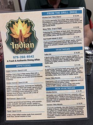 Menu photo 1 Indian Cuisine Clute, TX Menu photo 1 Indian Cuisine Clute, TX