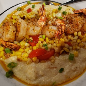The Island Hideaway - Shrimp and grits with Skillet Corn - Seafood Near Me - Solomons, Maryland