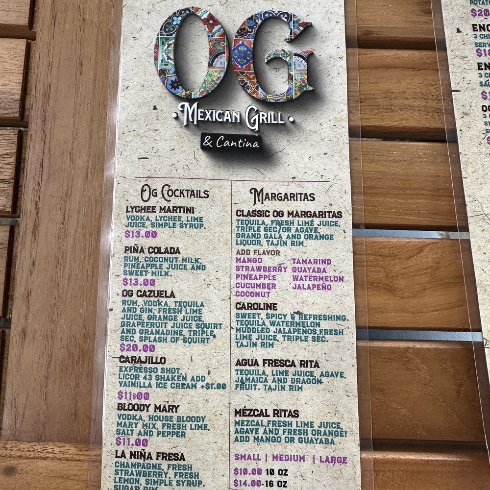 OG Mexican Grill & Cantina - Drink menu - Mexican Near Me - Aloha, Oregon OG Mexican Grill & Cantina - Drink menu - Mexican Near Me - Aloha, Oregon