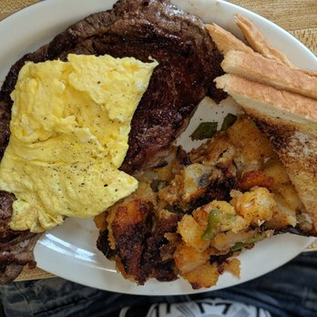 Grace's Restaurant - Rib-eye steak & eggs meal (15.00) - Comfort Food Near Me - Milldale, Connecticut