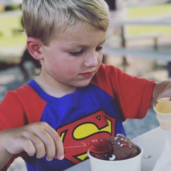 Chillz - a young boy eating an ice cream cone - Ice Cream & Frozen Yogurt Near Me - North Manchester, Indiana