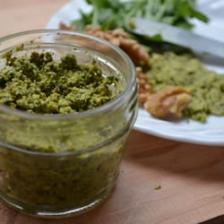 Nourished Balance - Arugula and Walnut Pesto Recipe- go to: http://www.nourishedbalance.com/#!recipes/cavu