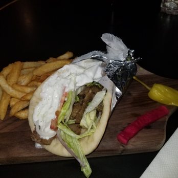 Sofie's Pita - Gyro, fries & pickled beets. Came with 4 or 5 pieces of beet, but so good I ate them before I could take the picture. - Mediterranean Near Me - Ramona, California