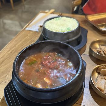 Jin BBQ - Beef brisket soybean stew and steam egg - Korean Near Me - Mesa, Arizona