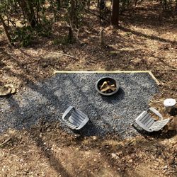 Smoky Mountain Sky Camp - Private fire pit area at Treehouse #3