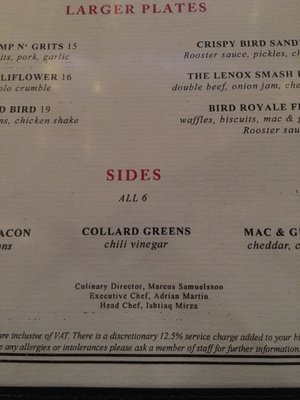 Menu photo 3 Red Rooster Shoreditch London, XGL