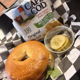 Lox Spread bagel sandwich from lunch menu