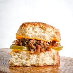 Shredded Pork Biscuit Sandwich Steamboat Springs
